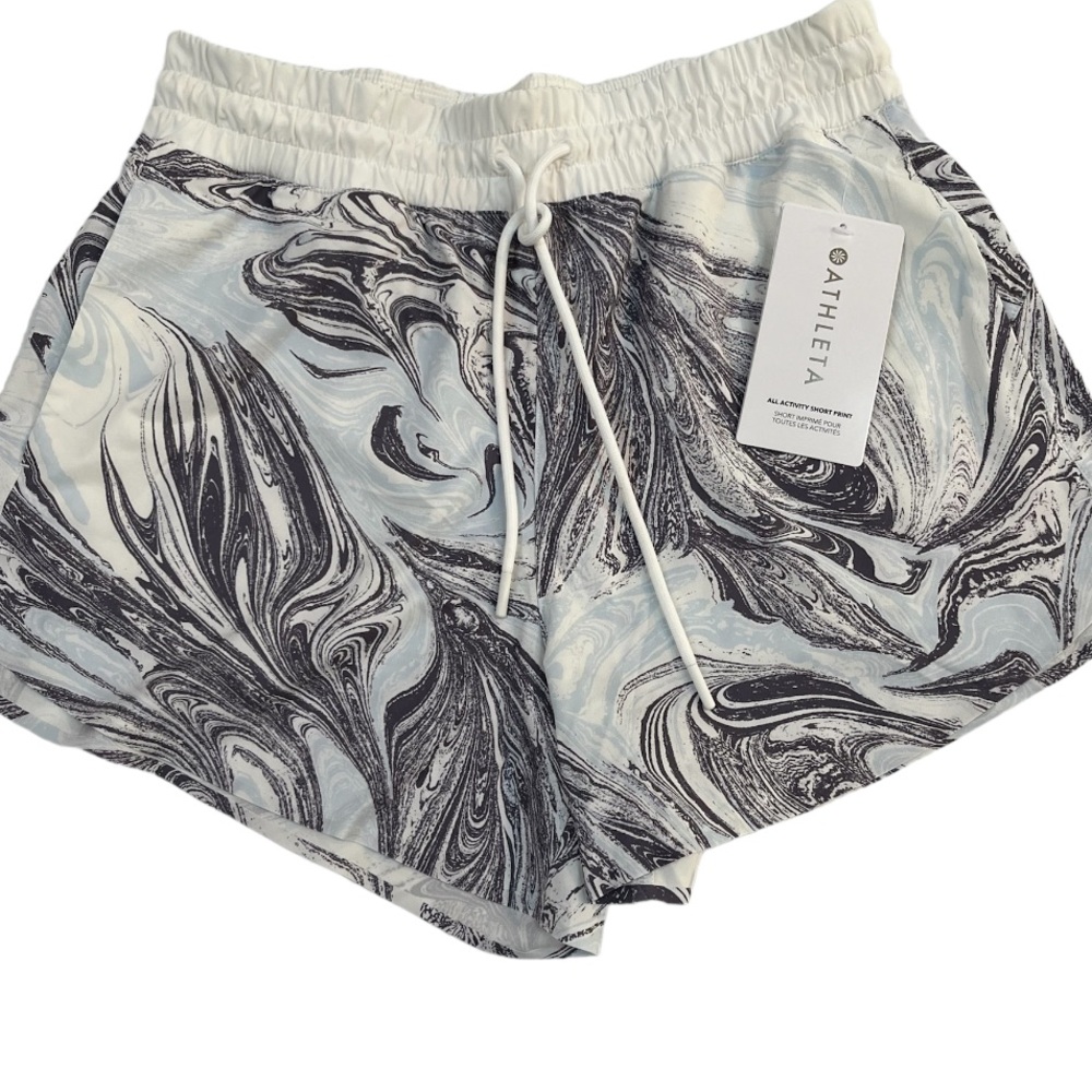Athleta Crossroads Short Sumi Marble Light Blue S NWT - Picture 3 of 10
